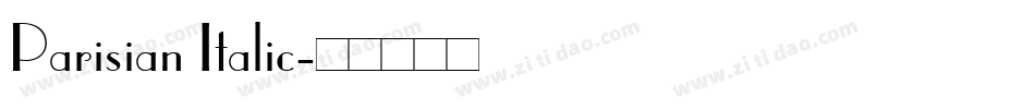 Parisian Italic字体转换